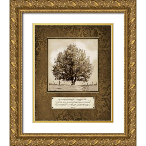 Life Is Gold Ornate Wood Framed Art Print with Double Matting by Marrott, Stephanie