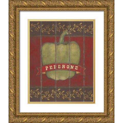 Peperone Gold Ornate Wood Framed Art Print with Double Matting by Marrott, Stephanie
