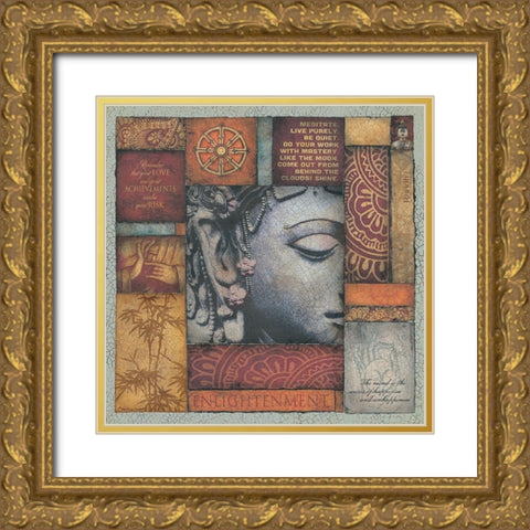 Buddha Tapestry I Gold Ornate Wood Framed Art Print with Double Matting by Marrott, Stephanie