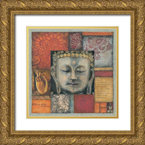 Buddha Tapestry II Gold Ornate Wood Framed Art Print with Double Matting by Marrott, Stephanie