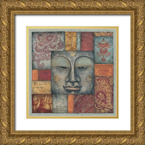 Buddha Tapestry IV Gold Ornate Wood Framed Art Print with Double Matting by Marrott, Stephanie