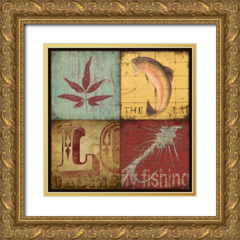 Lodge IV Gold Ornate Wood Framed Art Print with Double Matting by Marrott, Stephanie
