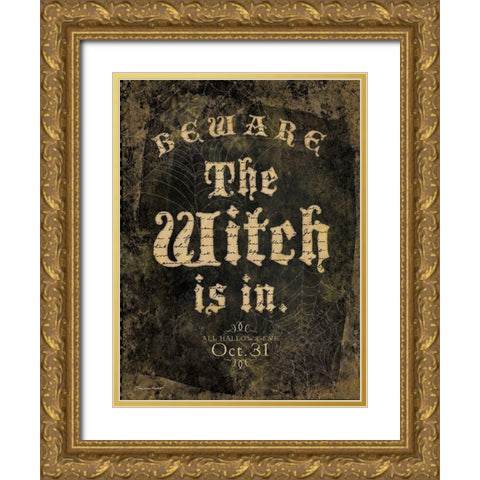 The Witch Gold Ornate Wood Framed Art Print with Double Matting by Marrott, Stephanie