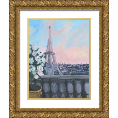 From The Window Gold Ornate Wood Framed Art Print with Double Matting by Stevens, Allayn