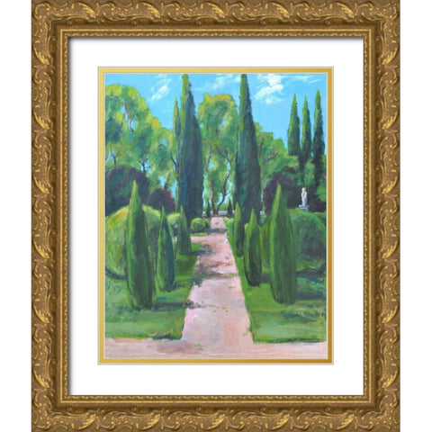 Lake Gardens Gold Ornate Wood Framed Art Print with Double Matting by Stevens, Allayn