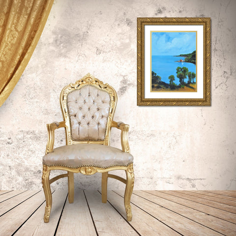 My Cove Gold Ornate Wood Framed Art Print with Double Matting by Stevens, Allayn