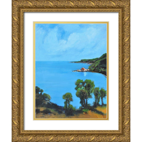 My Cove Gold Ornate Wood Framed Art Print with Double Matting by Stevens, Allayn