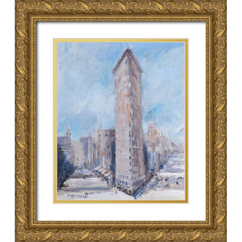 Flatiron Gold Ornate Wood Framed Art Print with Double Matting by Stevens, Allayn