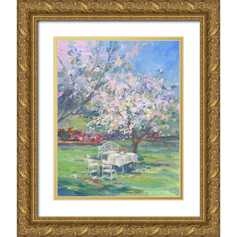 My Garden Gold Ornate Wood Framed Art Print with Double Matting by Stevens, Allayn