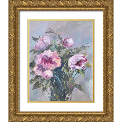 Stillife -2  Gold Ornate Wood Framed Art Print with Double Matting by Stevens, Allayn