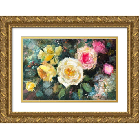 Still Life  4 Gold Ornate Wood Framed Art Print with Double Matting by Stevens, Allayn