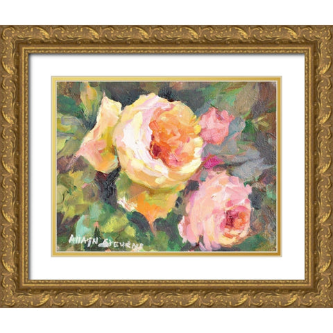 Still Life #10 Gold Ornate Wood Framed Art Print with Double Matting by Stevens, Allayn