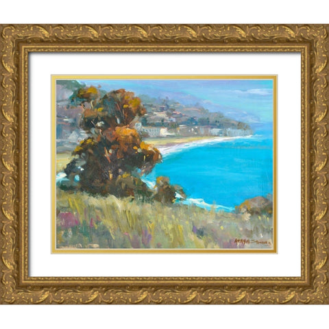 South Coastal Gold Ornate Wood Framed Art Print with Double Matting by Stevens, Allayn