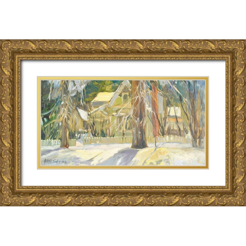 Grandmas House Gold Ornate Wood Framed Art Print with Double Matting by Stevens, Allayn