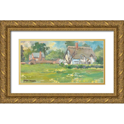 French Farm Gold Ornate Wood Framed Art Print with Double Matting by Stevens, Allayn