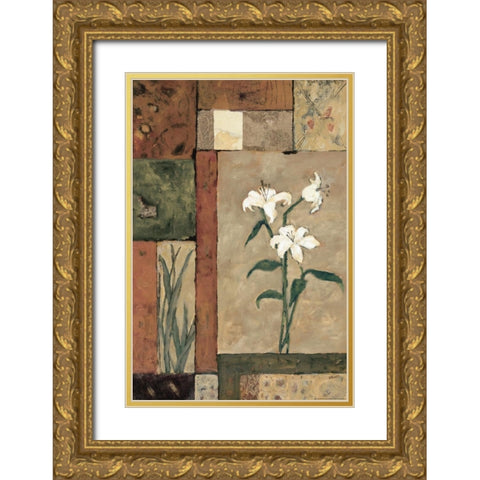 Natures Bounty 3 Gold Ornate Wood Framed Art Print with Double Matting by Bagnato, Judi