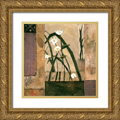 Lilies 1 Gold Ornate Wood Framed Art Print with Double Matting by Bagnato, Judi