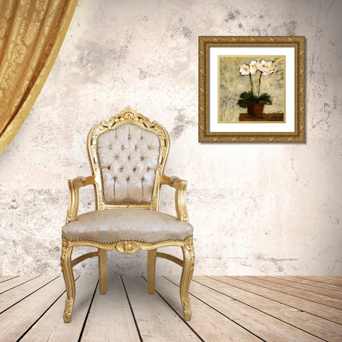 Orchid 1 Gold Ornate Wood Framed Art Print with Double Matting by Bagnato, Judi