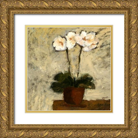 Orchid 1 Gold Ornate Wood Framed Art Print with Double Matting by Bagnato, Judi