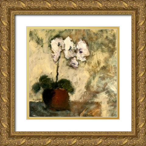 Orchid 2 Gold Ornate Wood Framed Art Print with Double Matting by Bagnato, Judi