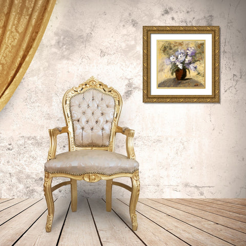 Orchid 3 Gold Ornate Wood Framed Art Print with Double Matting by Bagnato, Judi