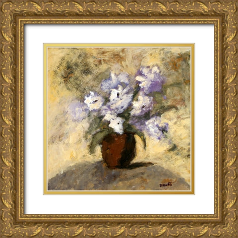 Orchid 3 Gold Ornate Wood Framed Art Print with Double Matting by Bagnato, Judi