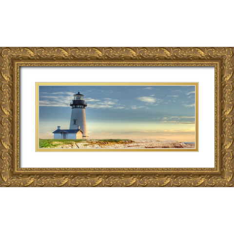 Lighthouse 2 Gold Ornate Wood Framed Art Print with Double Matting by Blackstone, Jason