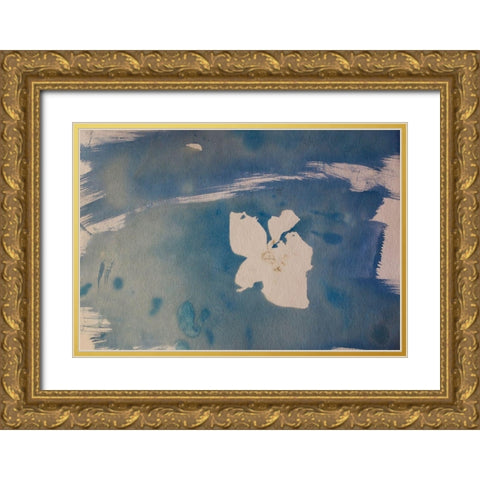 The River Gold Ornate Wood Framed Art Print with Double Matting by Blue
