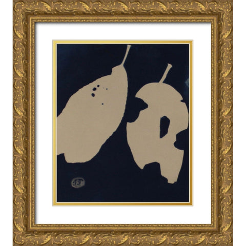 2 Alone Gold Ornate Wood Framed Art Print with Double Matting by Blue