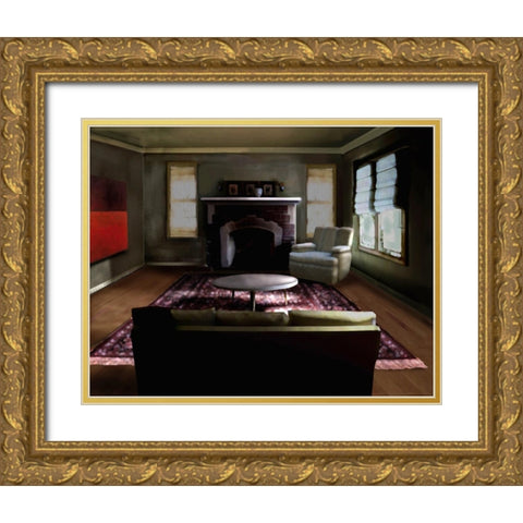 Hearth Gold Ornate Wood Framed Art Print with Double Matting by Dean, Bruce