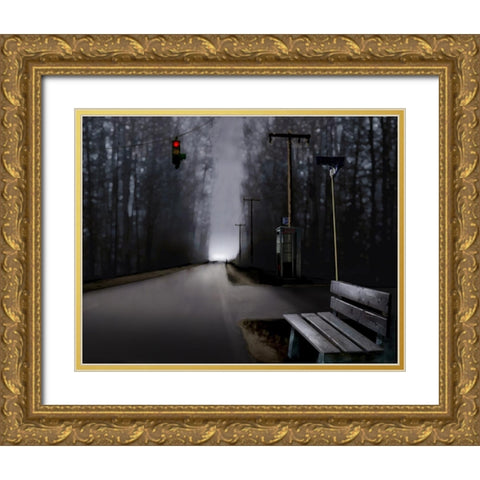 Intersection Gold Ornate Wood Framed Art Print with Double Matting by Dean, Bruce