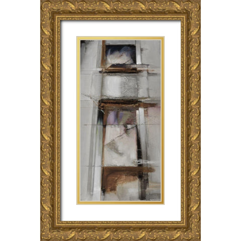 Abstract 14 Gold Ornate Wood Framed Art Print with Double Matting by Dean, Bruce