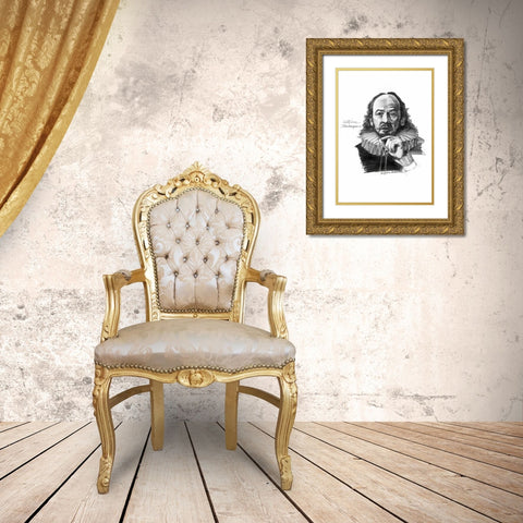 Shakespeare Gold Ornate Wood Framed Art Print with Double Matting by Dean, Bruce