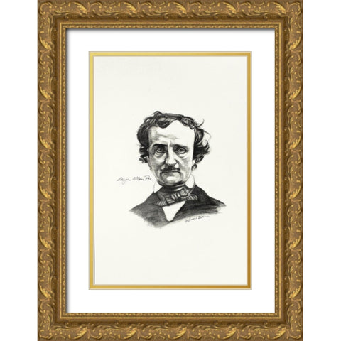 Poe Gold Ornate Wood Framed Art Print with Double Matting by Dean, Bruce