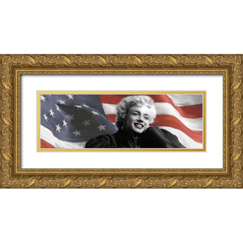 My Favorite In Flag Gold Ornate Wood Framed Art Print with Double Matting by Eversen, Robert