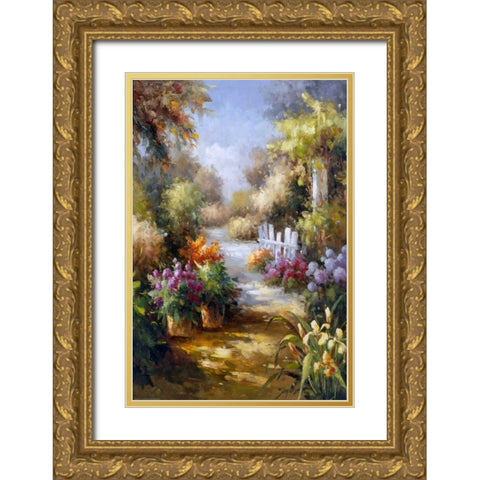 Memory Lane 2 Gold Ornate Wood Framed Art Print with Double Matting by Gaul, Charles