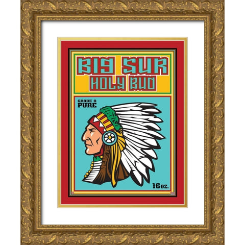 Big Sur Gold Ornate Wood Framed Art Print with Double Matting by Has