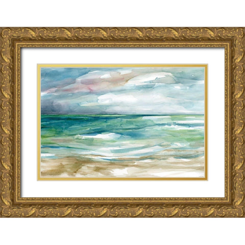 Low Tide 2 Gold Ornate Wood Framed Art Print with Double Matting by Franklin, Elizabeth