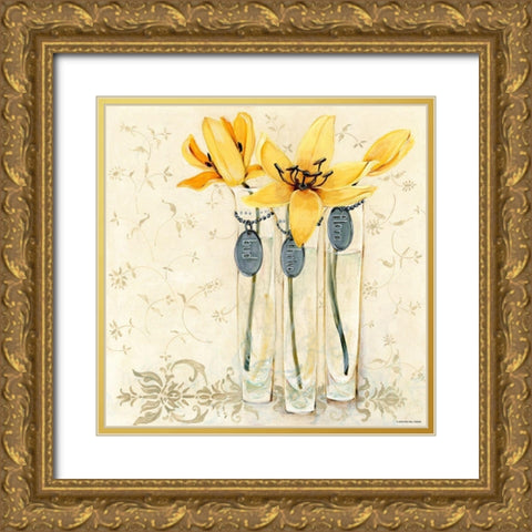 Inspired Yellow Gold Ornate Wood Framed Art Print with Double Matting by Boem, O.