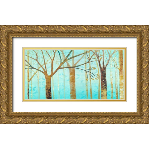 Ambient Gold Ornate Wood Framed Art Print with Double Matting by TBS