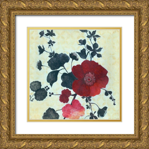Japanese Blossoms 1 Gold Ornate Wood Framed Art Print with Double Matting by Summers, Elle