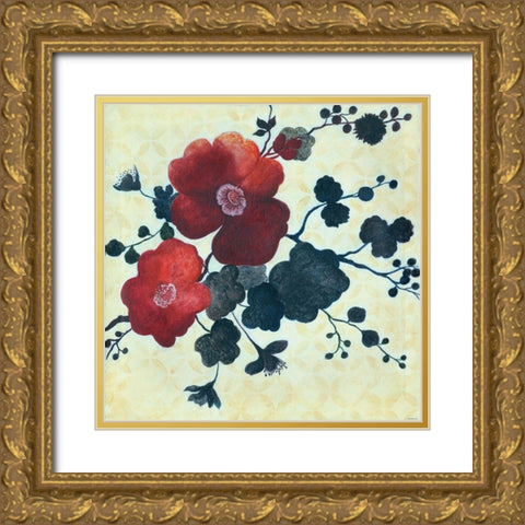 Japanese Blossoms 2 Gold Ornate Wood Framed Art Print with Double Matting by Summers, Elle