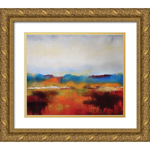 Color Review Gold Ornate Wood Framed Art Print with Double Matting by Sokol-Hohne