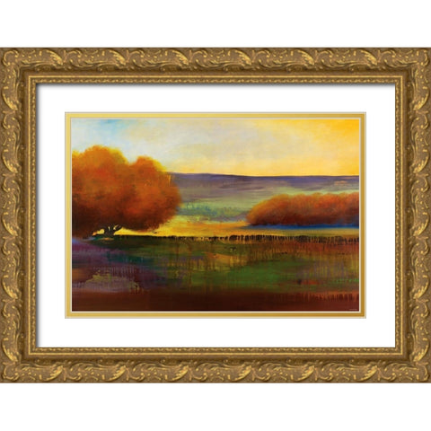 Forest Gold Ornate Wood Framed Art Print with Double Matting by Sokol-Hohne