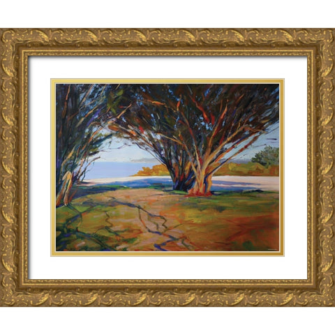 Arles Gold Ornate Wood Framed Art Print with Double Matting by Sokol-Hohne