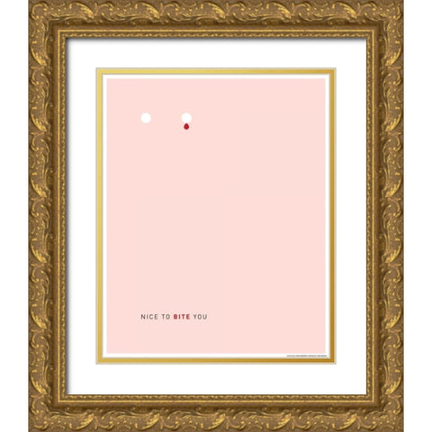 Bite You Gold Ornate Wood Framed Art Print with Double Matting by Brando, JJ