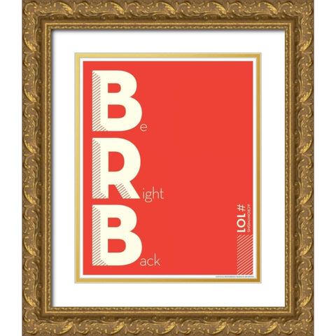 Brb Gold Ornate Wood Framed Art Print with Double Matting by Brando, JJ