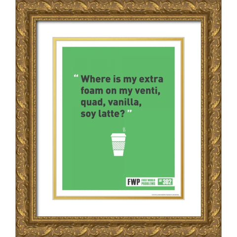 Soy Latte Gold Ornate Wood Framed Art Print with Double Matting by Brando, JJ