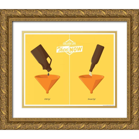 Drink Up Gold Ornate Wood Framed Art Print with Double Matting by Brando, JJ