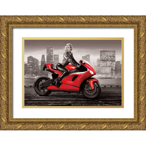 Marilyns Ride Gold Ornate Wood Framed Art Print with Double Matting by Brando, JJ